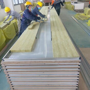 上海宝钢岩棉彩钢板净化板防静电手工岩棉净化板厂家