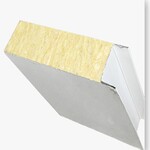 岩棉夹芯板屋面瓦楞复合板隔墙净化岩棉彩钢板
