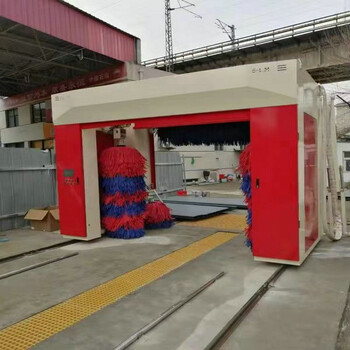 湖北省停车厂毛刷式洗车机安装