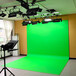 搭建虚拟演播室校园电视台免刷抠像漆拼接虚拟蓝绿箱两面墙扇形