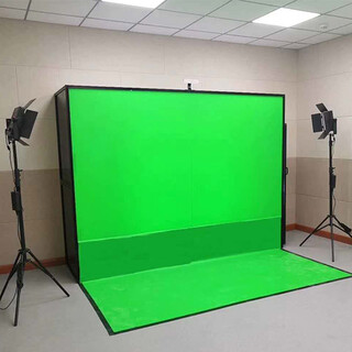 摄影棚微课录直播教室OEM定制便携移动虚拟抠像蓝绿箱图片3