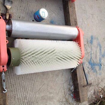 定制无动力毛刷辊皮带机被动滚刷清扫器厂家