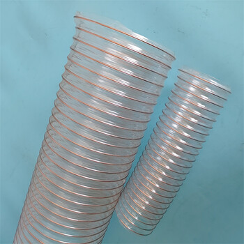 上海吸尘工业软管供应pu钢丝吸尘软管参数PU钢丝伸缩软管