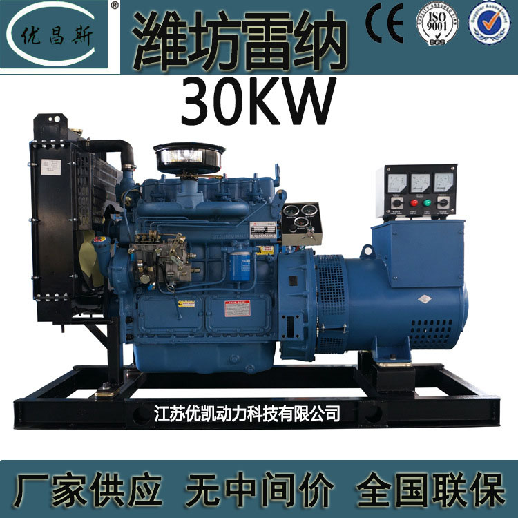 厂家现货供应潍坊雷纳30KW全铜发电机K4100D柴油发电机组