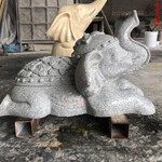 门口大象雕刻园林景观喷水大象摆件人造砂岩喷水小象雕塑