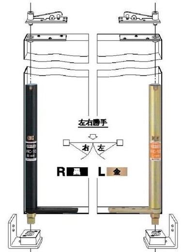 承重310KG圆柱不锈钢门轴隐藏式铰链日本中心吊HC-26T重型门合页