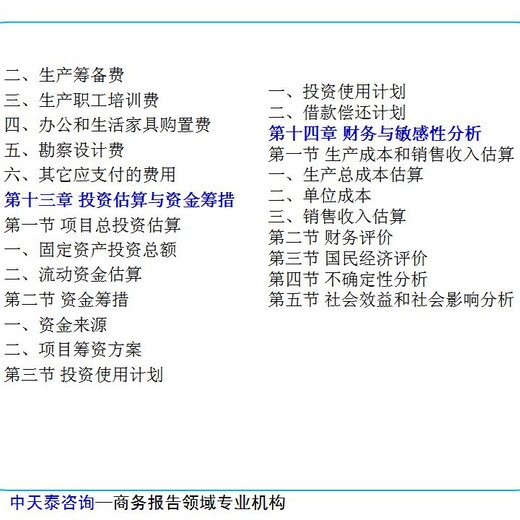 阿坝州小金县新建项目融资报告书/可行性研究报告快速做