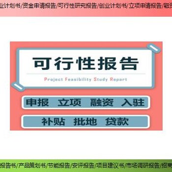 天津河西区编写项目融资报告立项报告投资亮点