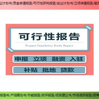 西宁市大通回族土族自治县编制项目融资报告书项目价值评估报告的价格