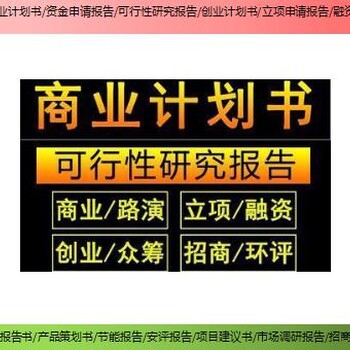 台州市仙居县新建项目融资报告书/可行性研究报告可以做