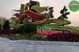 犍为五色草绿雕，2022春节绿雕，雕塑大花篮制作
