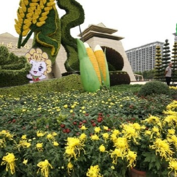 鐘祥仿真植物綠雕，2022春節(jié)綠雕，主題花雕