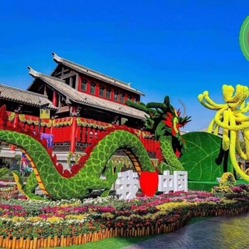 陽原仿真綠雕，2022虎年春節(jié)綠雕，綠雕廠家
