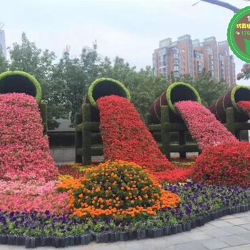 阜寧虎年立體花壇，2022春節(jié)綠雕，綠化景觀