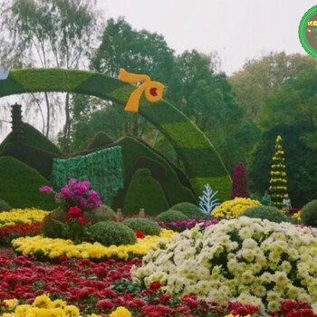 東坑不銹鋼花籃雕塑，虎年景觀小品，綠雕廠家