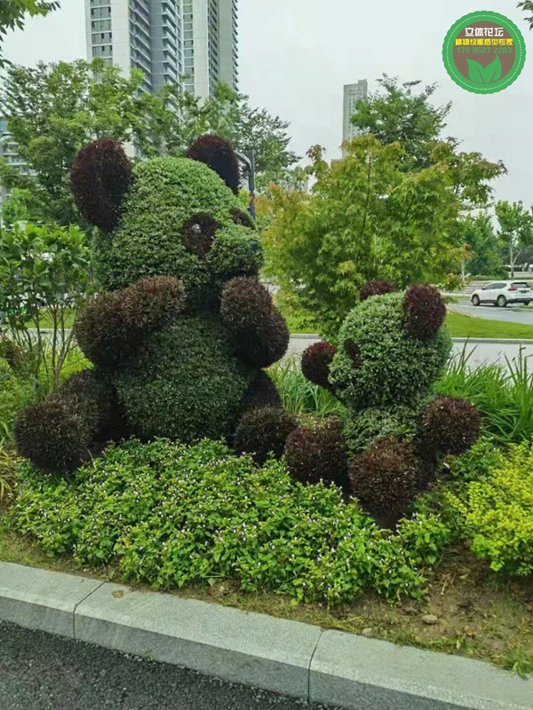 乐昌精神堡垒雕塑，2022春节立体花坛，绿化景观