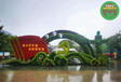华宁绢花雕塑，2022春节植物雕塑，景观造型