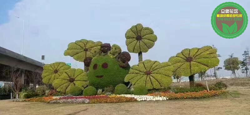 安岳假植物绿雕，2022春节植物雕塑，园林绿化