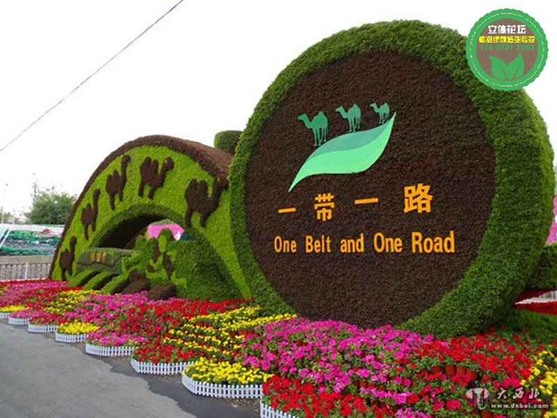 秭归绿雕植物墙，2022春节绿雕，景观造型