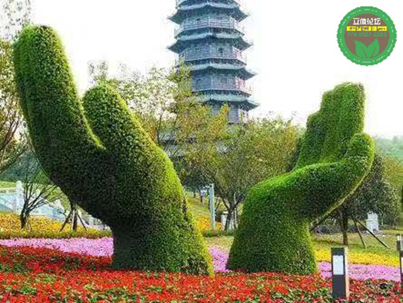 勐腊玻璃钢花篮，2022春节植物雕塑，绿化景观