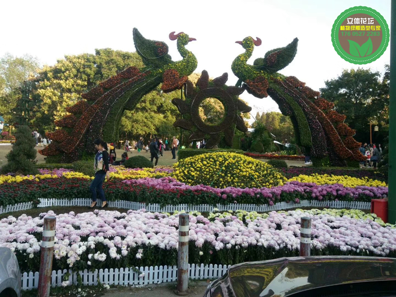锦州仿真绿雕，虎年景观小品，立体花坛