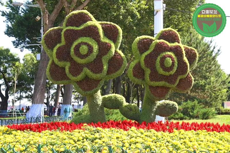 福贡菊花展览，2022春节绿雕，景观造型