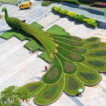 郊区城市景观绿雕设计制作，春节景观