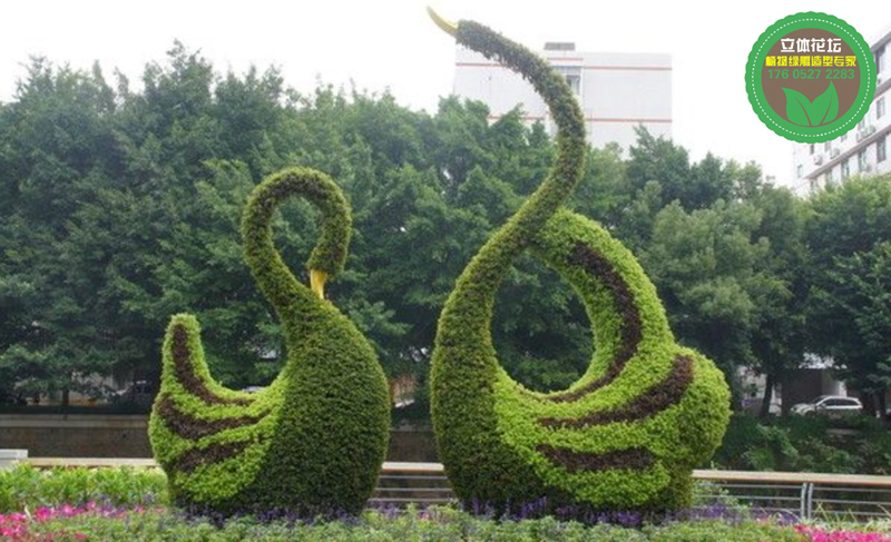 花溪綠雕雕塑，虎年景觀小品，主題花雕