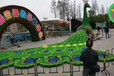 山东玻璃钢花篮，2022春节立体花坛，绿化景观