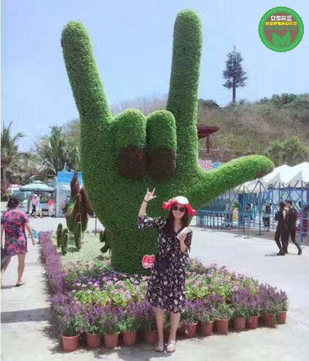 永州护坡绿雕，2022春节立体花坛，主题花雕