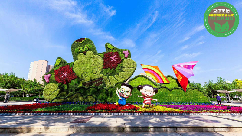衢州立体花坛绿雕，2022春节绿雕，绿雕制作