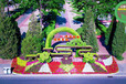 龙城立体花坛，2022春节绿雕，绿雕设计