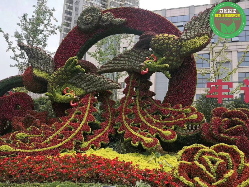 团风虎年立体花坛，2022春节立体花坛，绿化景观