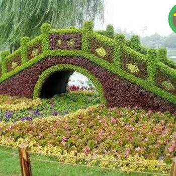 官渡植物雕塑，2022春節(jié)立體花壇，立體花壇