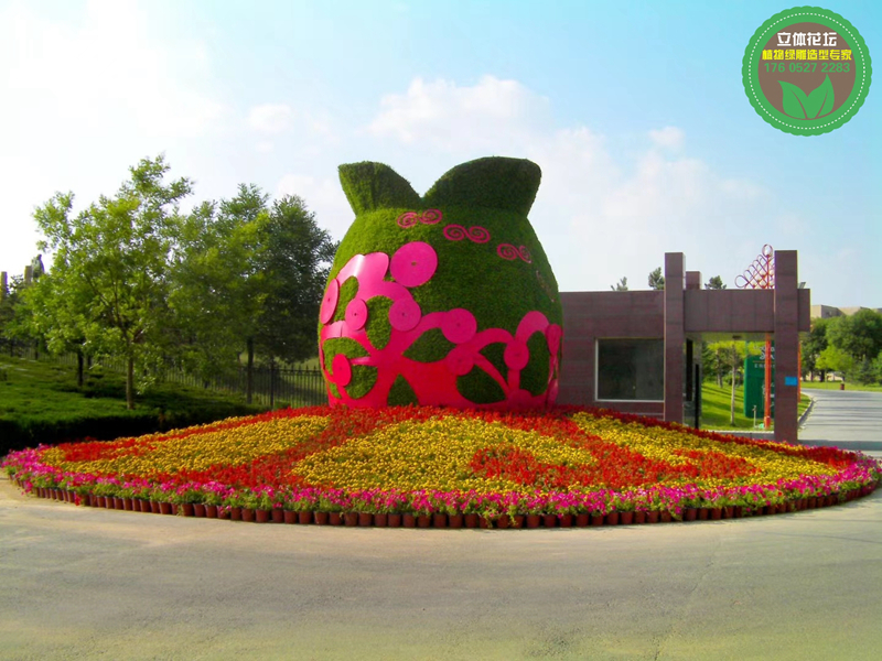 黄州城市植物雕塑，2022仿真绿雕，主题花雕