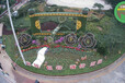 杜集2022春节绿雕，虎年五色草造型，园林绿化