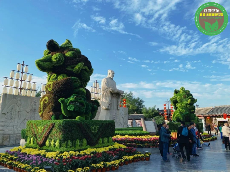 山东绿雕翻新，2022年绿雕，立体花坛