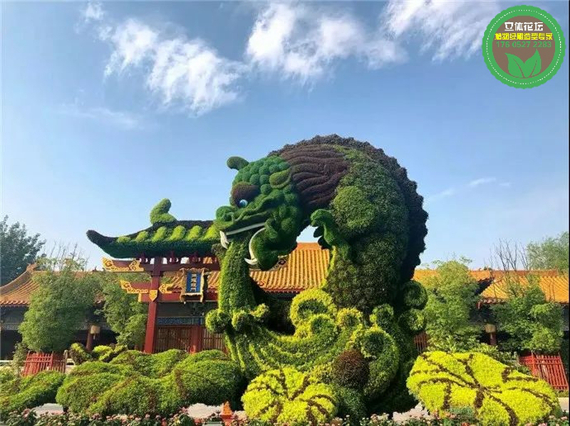 铁东仿真植物墙，2022春节植物雕塑，绿雕制作