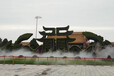 宁安2024春节绿雕效果图设计，户外园林景观摆件