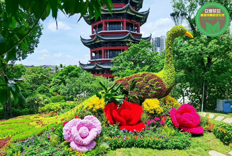 青云譜市政綠雕，2022春節(jié)植物雕塑，園林綠化