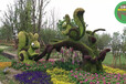 衢州孔雀绿雕，虎年五色草造型，景观造型