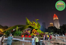 兴庆五色草造型绿雕，虎年绿雕，广场大花篮图片4
