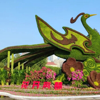 萊西景觀雕塑，2022春節(jié)立體花壇，主題花雕