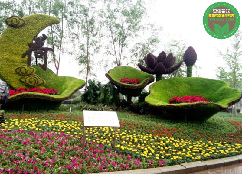 成都开封五色草造型，2022虎年春节绿雕，绿雕厂家