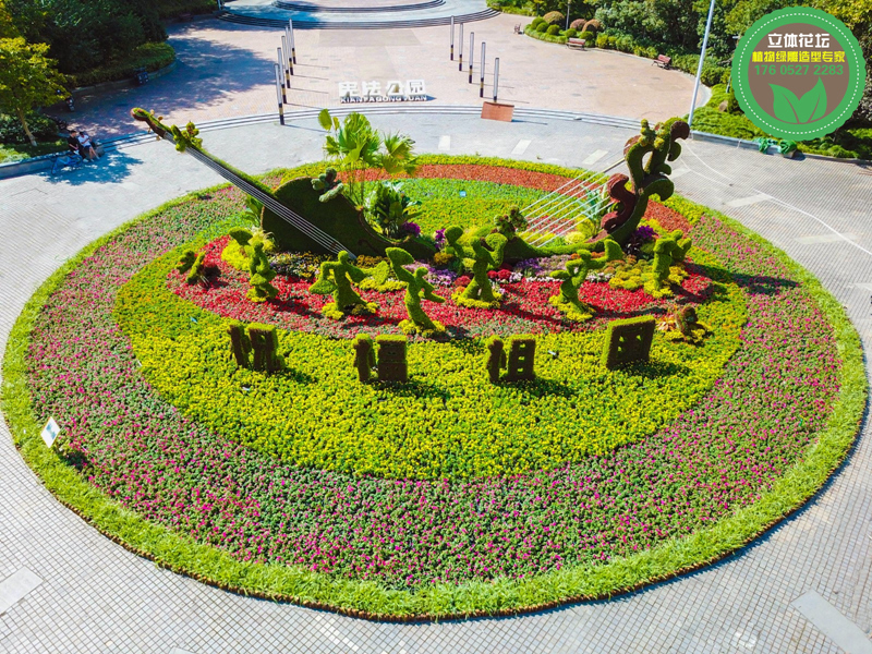 林周绿雕植物墙，2022春节植物雕塑，制作厂家