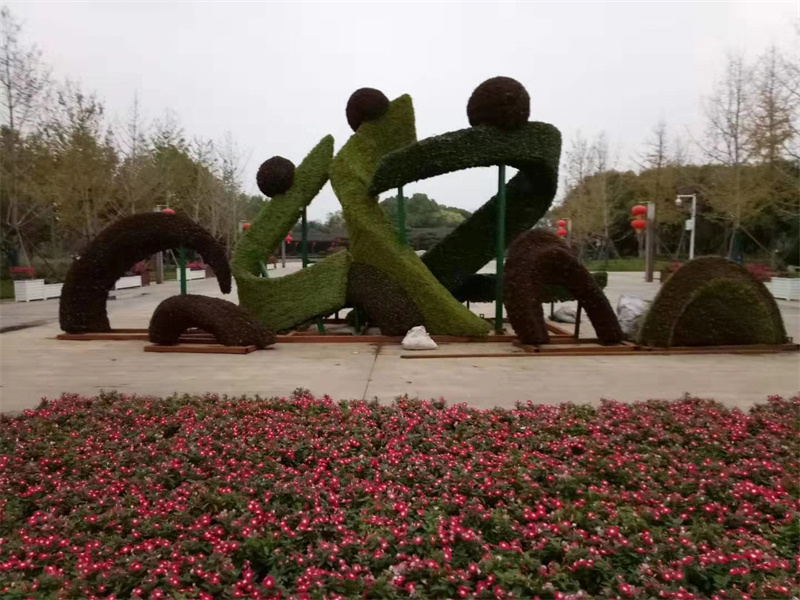 江夏二十个大型绿雕设计案例制作流程 造型户外广场
