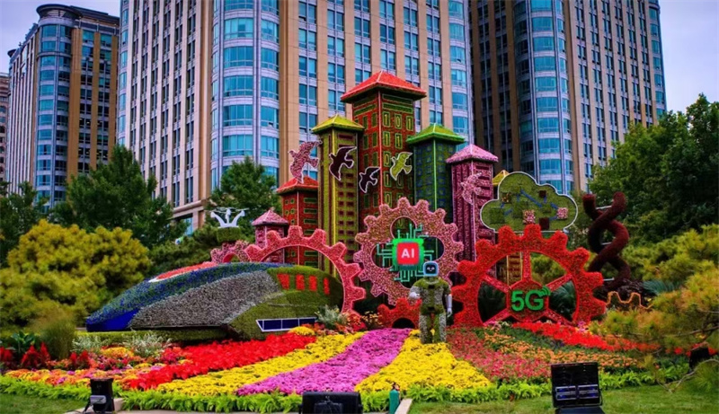 长涂二十组大型绿雕方案生产厂家 菊花展