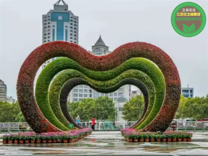 大关国庆绿雕 大型仿真绿雕设计效果图 立体花坛哪里有
