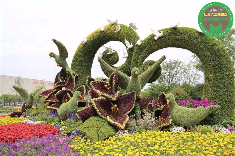 屯溪国庆绿雕 城市景观绿雕厂家采购 植物雕塑设计