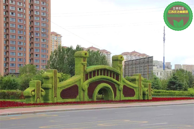 陕西西安国庆绿雕 真植物绿雕厂家价格 菊展主题造型